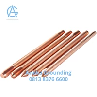Earth Rod Bonded Full Copper Sectional Dia. Rod 14.2 mm Length 3000 mm Thread Dia. 5/8