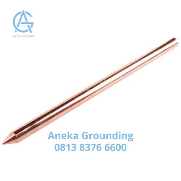 Stik Grounding Copper Bonded Unthreaded & Pointed Diameter 12.5 mm Panjang 1500 mm