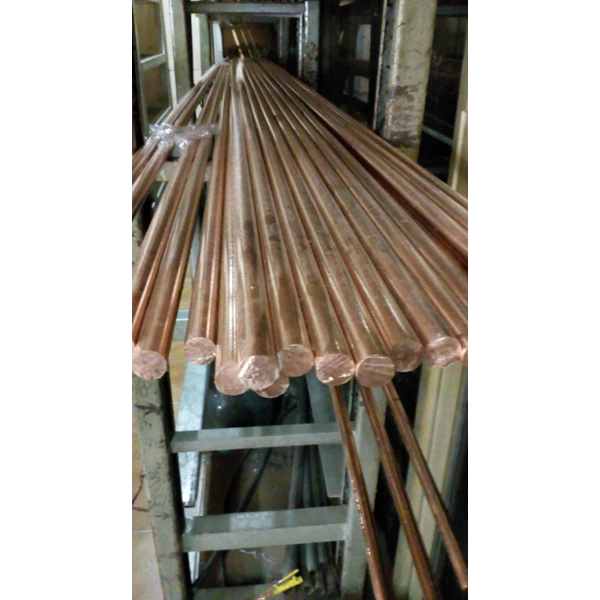 Batang Grounding Arde Copper Bonded Unthreaded & Pointed Diameter 14.2 mm Panjang 1500 mm
