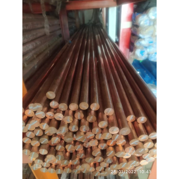 Earth Rod Copper Bonded Unthreaded & Pointed Diameter 14.2 mm Panjang 3000 mm