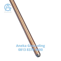 Copper As Grounding Bonded Unthreaded & Pointed Diameter 25 mm Panjang 2400 mm