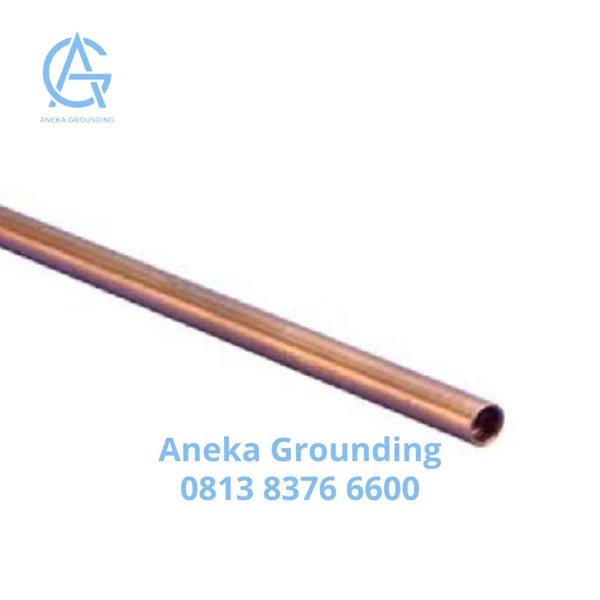 Pure Copper Earth Rod Internally Threaded Diameter Rod 14 mm Panjang 1200 mm