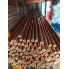 As Grounding Rod Pure Copper Externally Threaded Dia. Rod 14.2 mm Length 1200 mm Thread Dia. 5/8
