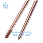 Batang Grounding Arde Pure Copper Externally Threaded Dia. Rod 14.2 mm Length 1800 mm Thread Dia. 5/8