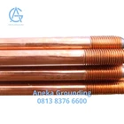 As Grounding Pure Copper Externally Threaded Dia. Rod 17.2 mm Length 3000 mm Thread Dia. 3/4