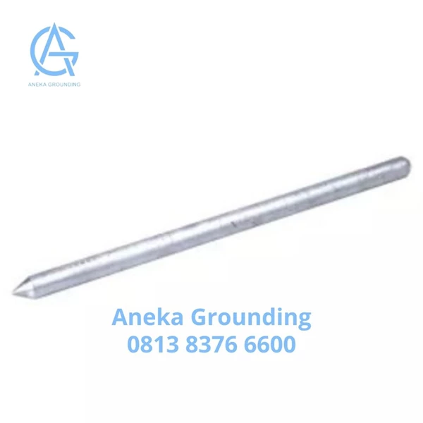 Grounding Rod Galvanized Steel Unthreaded & Pointed Dia. Rod 12 mm Length 1200 mm