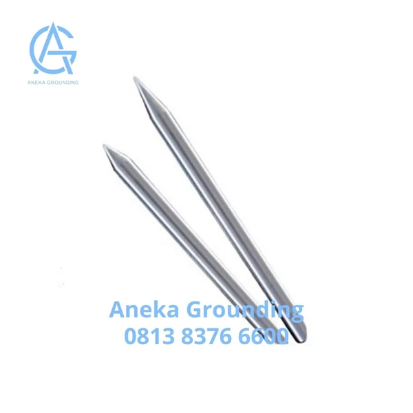 Stik As Grounding Galvanis Unthreaded & Pointed Dia. Rod 12 mm Length 3000 mm