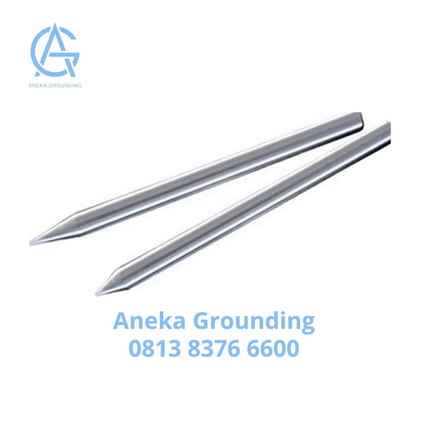 Galvanized As Grounding Unthreaded & Pointed Dia. Rod 16 mm Length 2400 mm