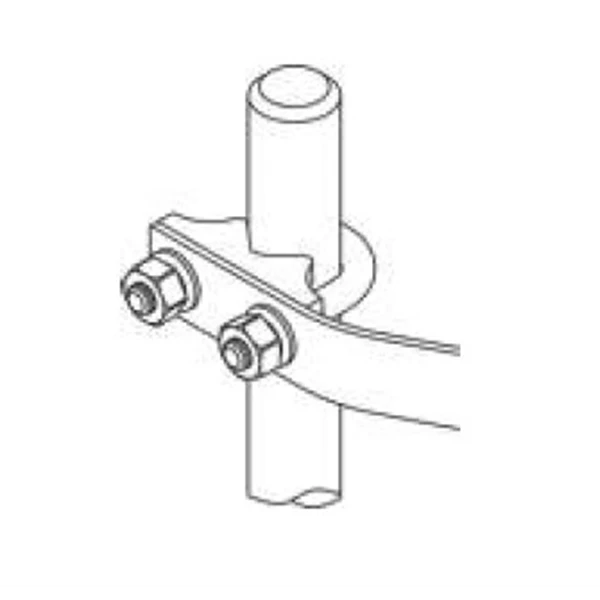 Klem Grounding U Bolt Tipe E Diameter Rod 9.5 mm Tape Size 25 mm