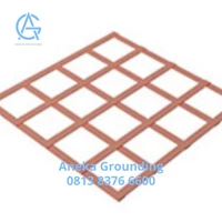 Plat Grounding Tembaga Ukuran 500x500 mm Copper Tape Size 25x2 mm