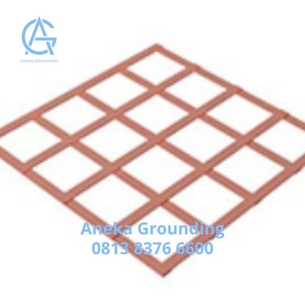 Copper Grounding Plate Size 500x500 mm Copper Tape Size 25x2 mm