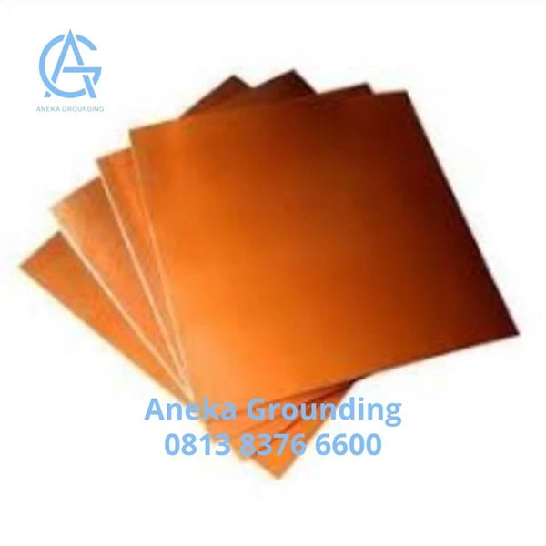 Earthing Solid Copper Plate Size 900x900x3 mm