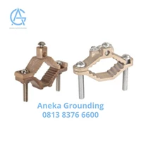 Klem Grounding Pipa Gunmetal Ukuran Pipa 1/2-1 Inch Conductor Range UP TO 16 mm2